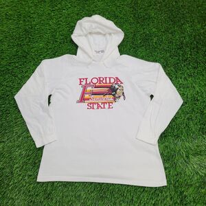 Vintage 1981 Florida State Hoodie Shirt Small 20x24 White FSU 80s Lightweight